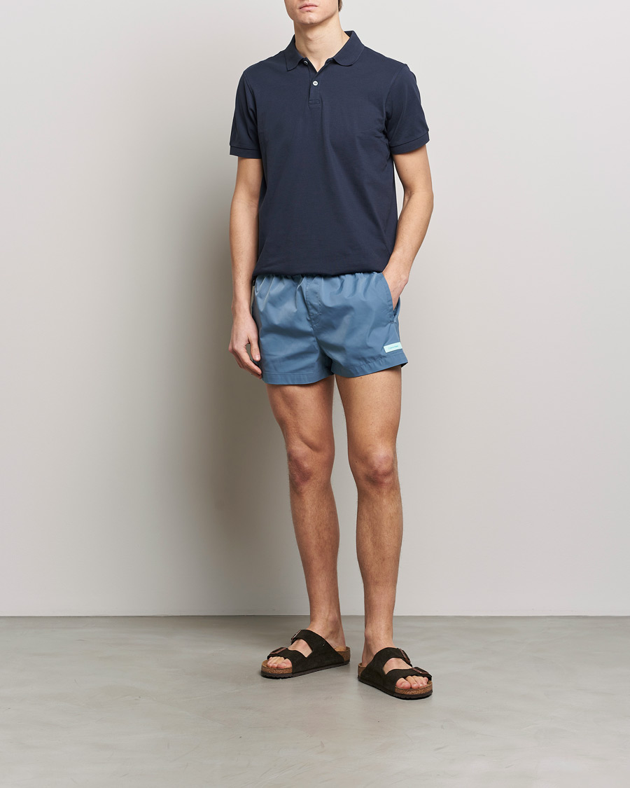 Hombres | Bañadores | Calvin Klein | Logo Drawstring Swimshorts Muted Cerulean