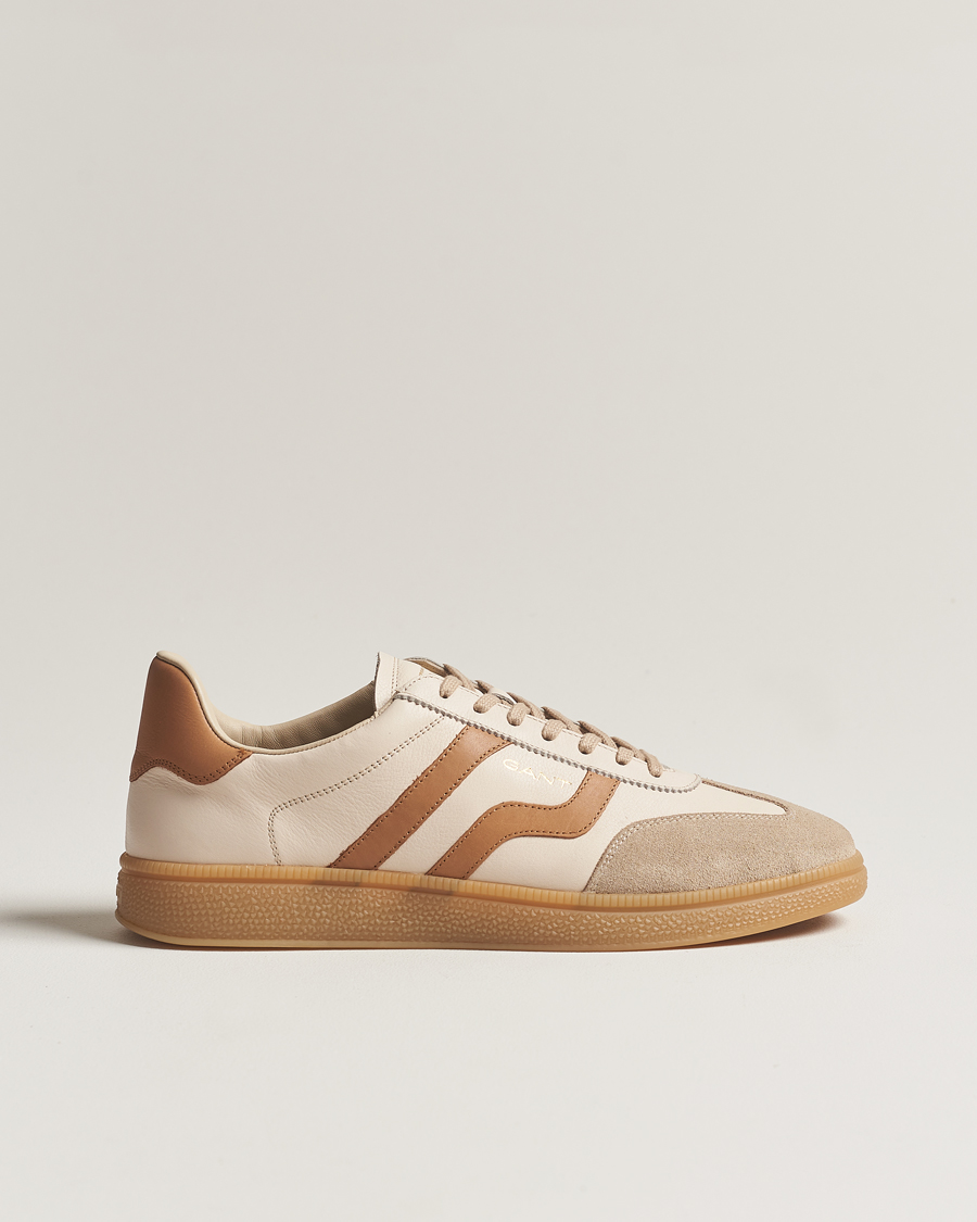 Hombres | GANT Cuzmo Leather Sneaker Beige/Tan | GANT | Cuzmo Leather Sneaker Beige/Tan