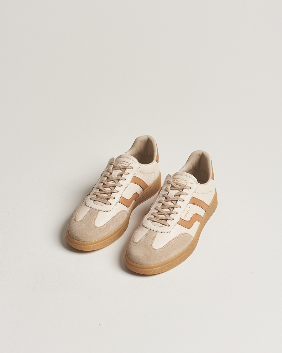 Hombres | GANT Cuzmo Leather Sneaker Beige/Tan | GANT | Cuzmo Leather Sneaker Beige/Tan