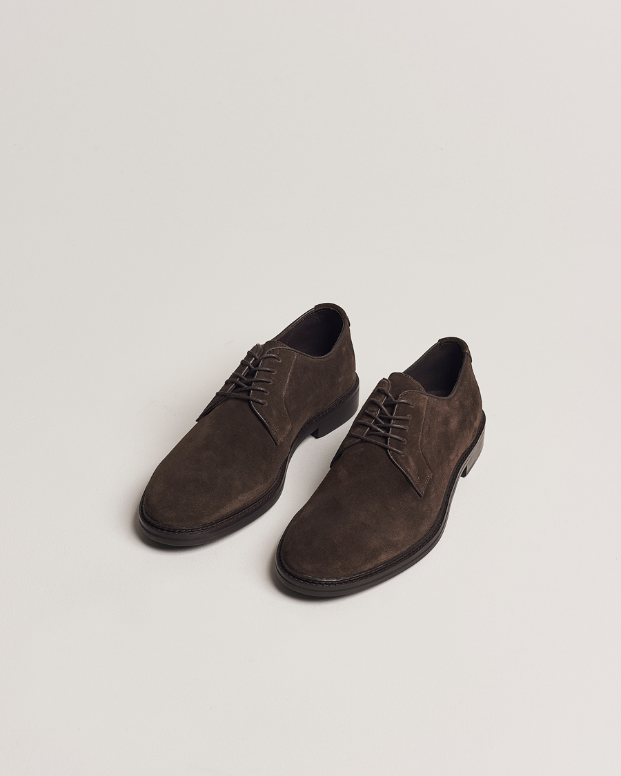 Hombres | Stylesegment Casual Classics | GANT | Bidford Suede Derby Coffee Brown
