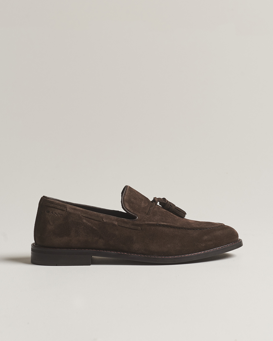 Hombres | GANT Lozham Suede Tassle Loafer Coffee Brown | GANT | Lozham Suede Tassle Loafer Coffee Brown