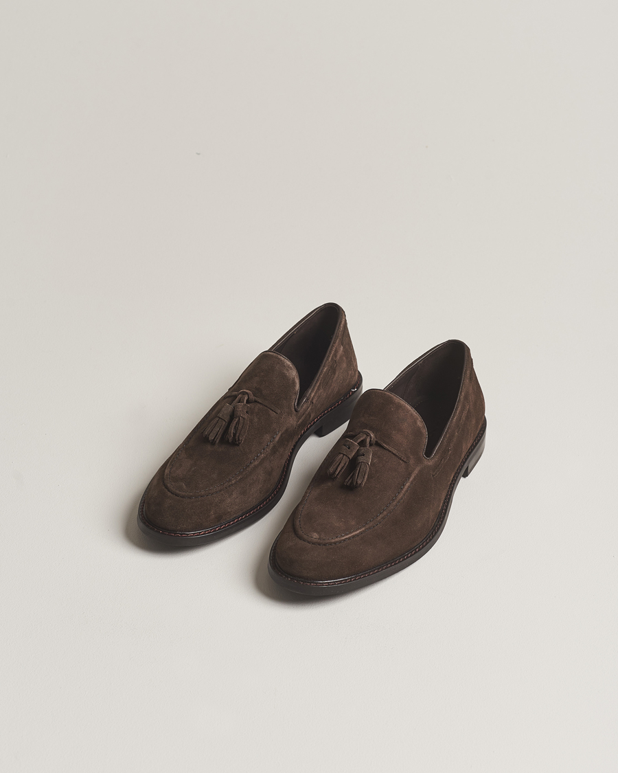 Hombres | Zapatos de traje | GANT | Lozham Suede Tassle Loafer Coffee Brown