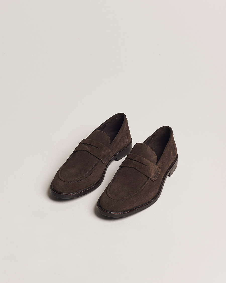 Hombres | Zapatos | GANT | Lozham Suede Loafer Coffee Brown