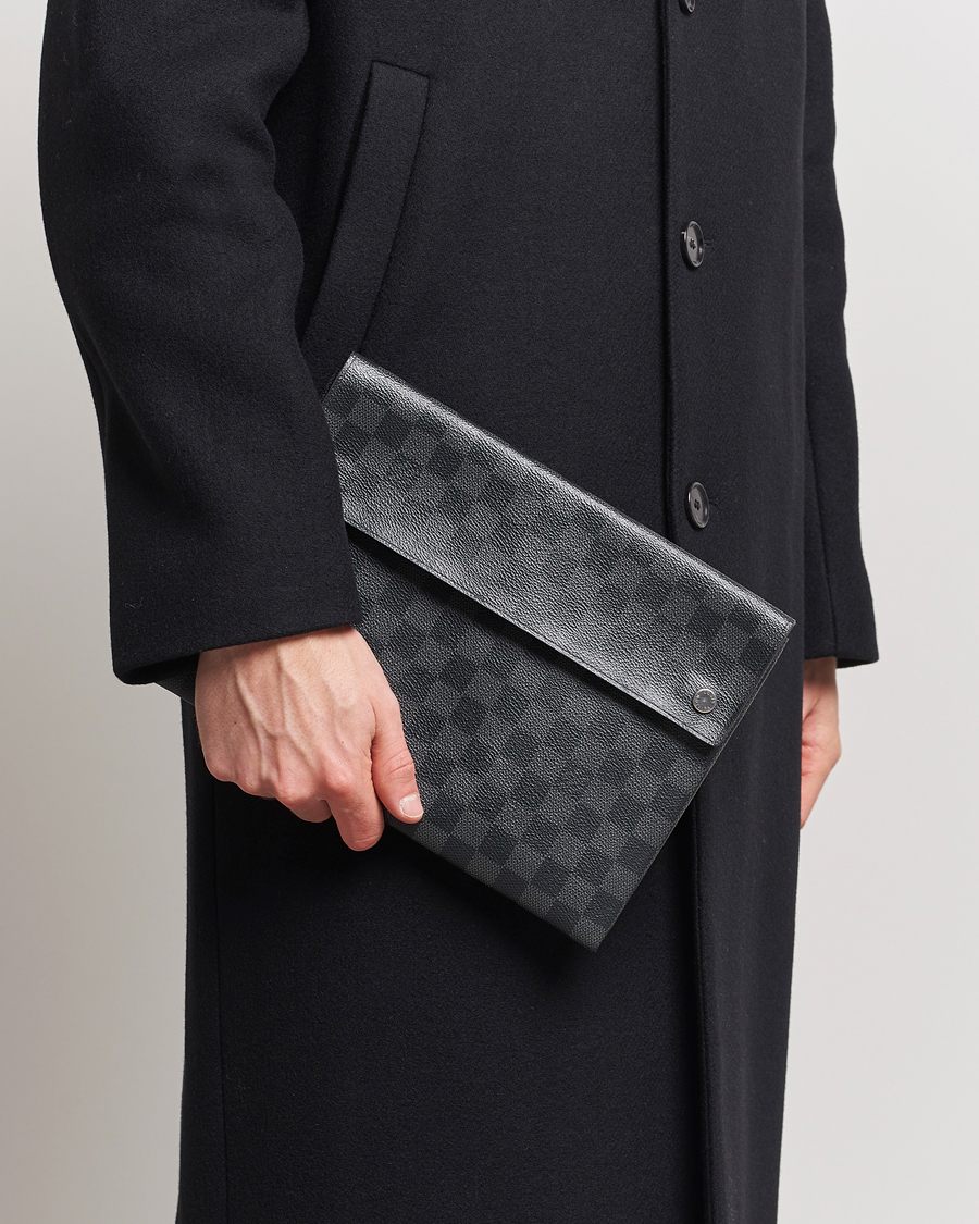 Hombres | Pre-Owned & Vintage Bags | Louis Vuitton Pre-Owned | Alpha Triple Pouches Damier Graphite