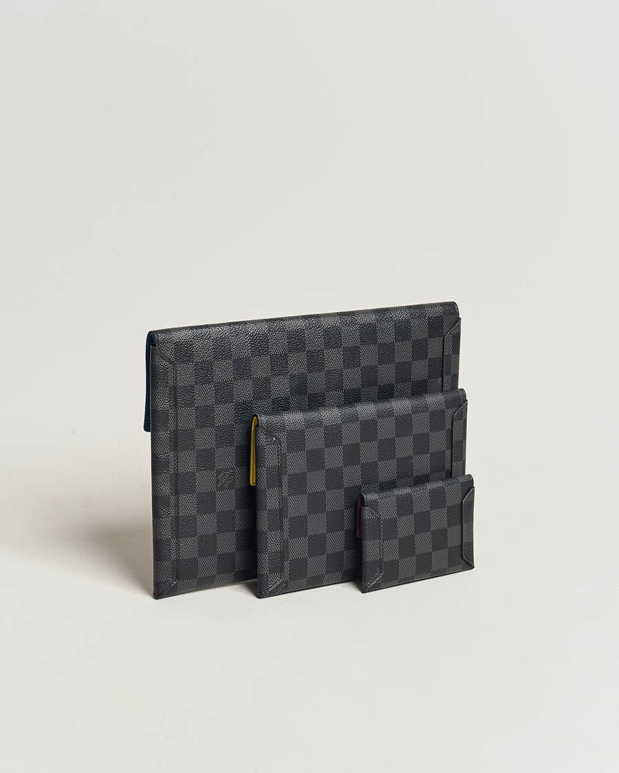 Hombres | Louis Vuitton Pre-Owned Alpha Triple Pouches Damier Graphite | Louis Vuitton Pre-Owned | Alpha Triple Pouches Damier Graphite