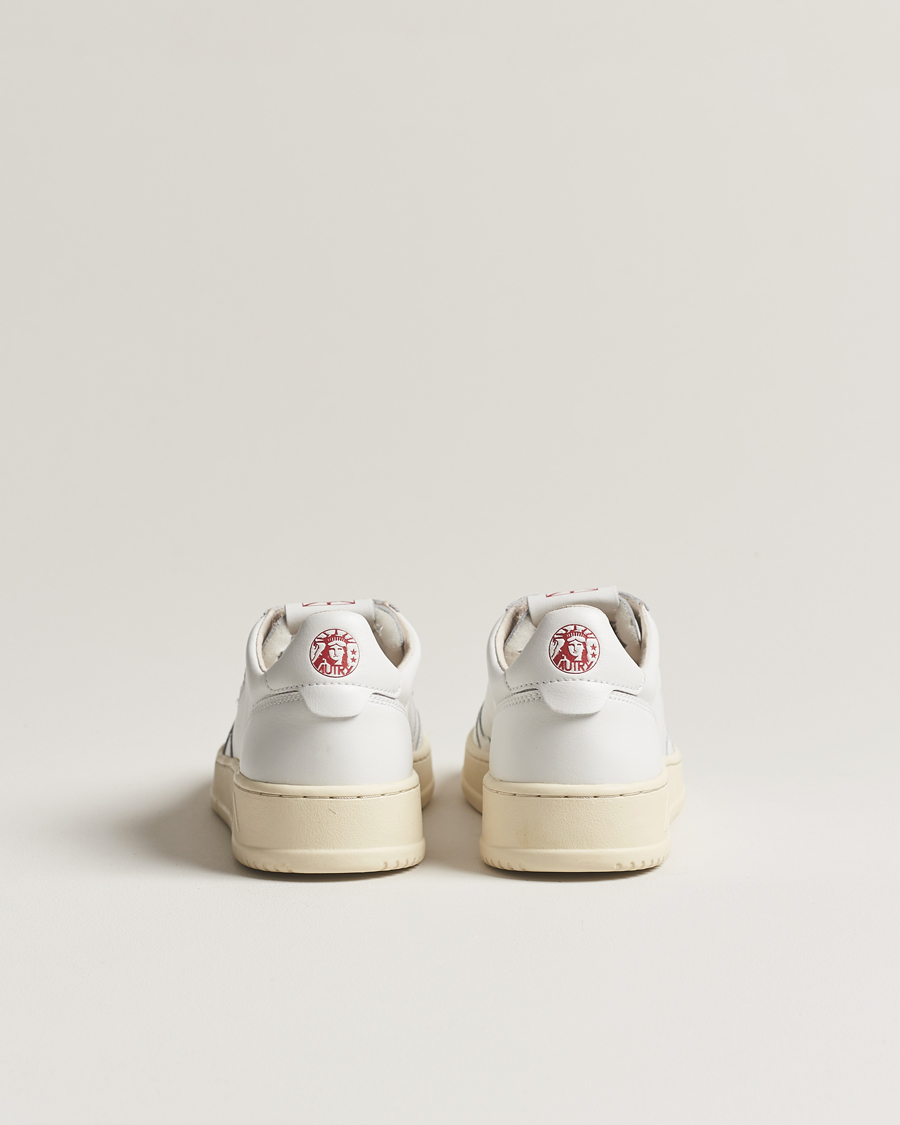 Hombres | Autry Medalist Low Leather Sneaker White/Red | Autry | Medalist Low Leather Sneaker White/Red