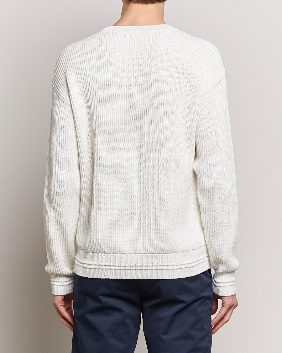 Hombres | Jerséis y prendas de punto | Kiton | Cotton/Silk Rib Pullover Off White