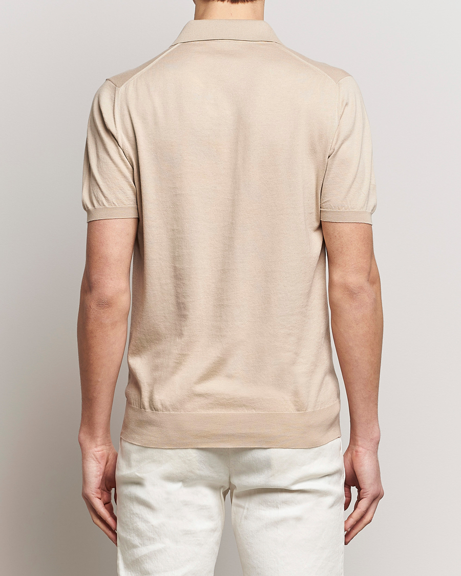 Hombres | Polos | Kiton | Sea Island Cotton Polo Beige