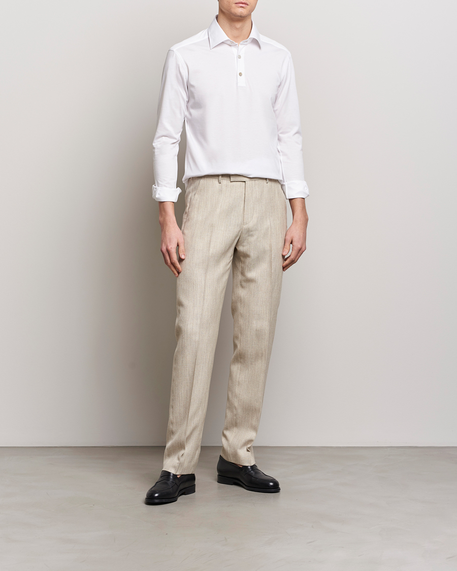 Hombres | Camisas | Kiton | Popover Shirt White