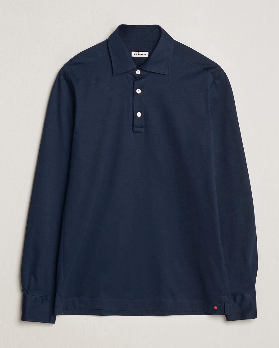 Hombres | Camisas | Kiton | Popover Shirt Navy