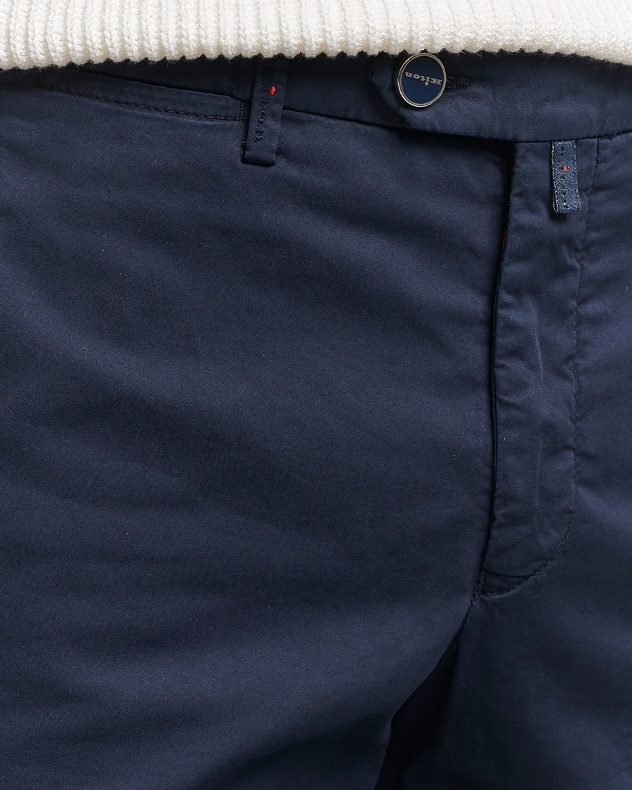 Hombres | Pantalones | Kiton | Slim Fit Cotton Chinos Navy
