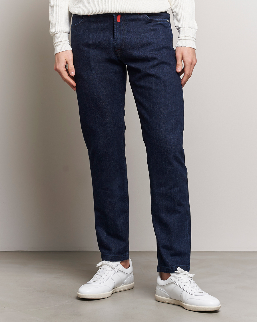 Hombres | Italian Department | Kiton | Slim Fit 5-Pocket Jeans Dark Indigo