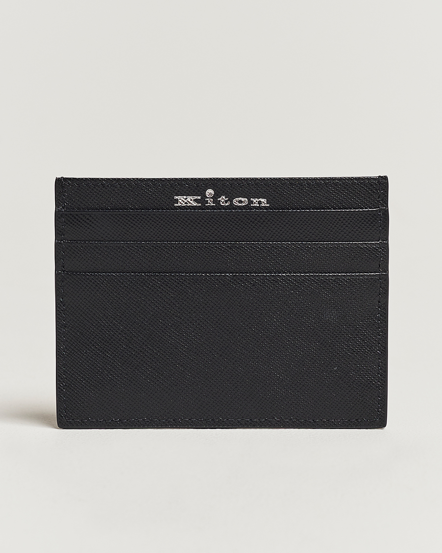 Hombres | Kiton Saffiano Leather Cardholder Black | Kiton | Saffiano Leather Cardholder Black