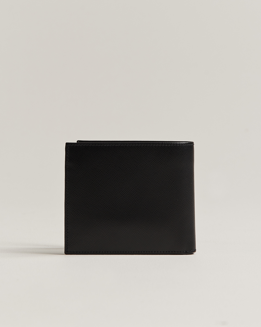 Hombres | Billeteras plegables y con cremallera | Kiton | Saffiano Leather Wallet Black