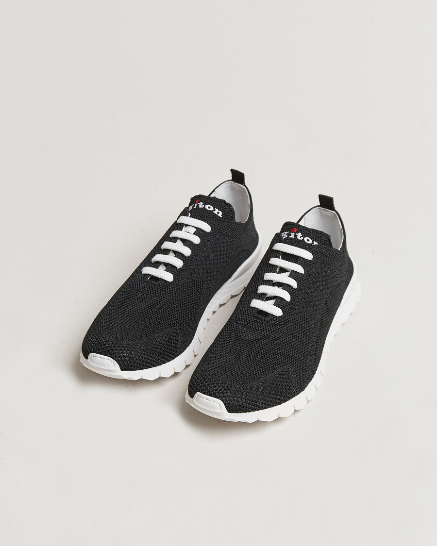 Hombres | Zapatos | Kiton | Mesh Running Sneakers Black