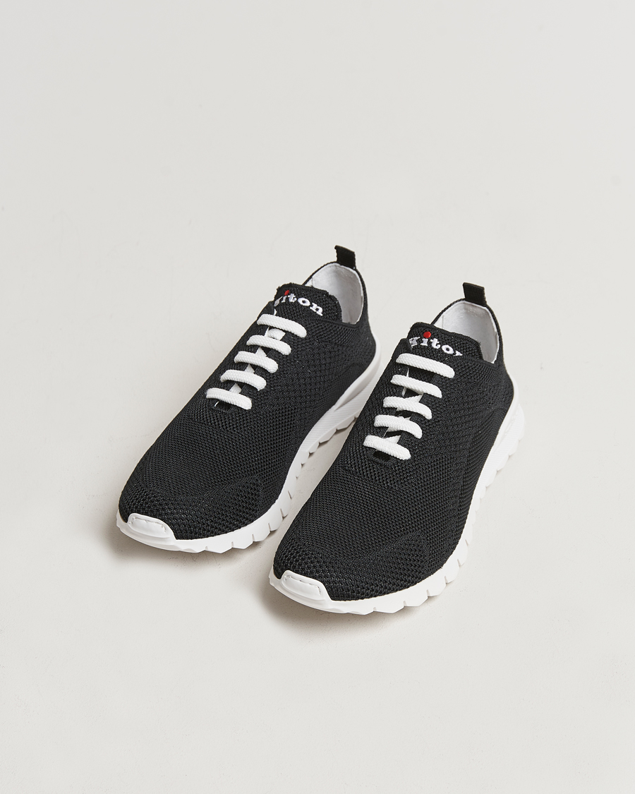 Hombres | Kiton Mesh Running Sneakers Black | Kiton | Mesh Running Sneakers Black