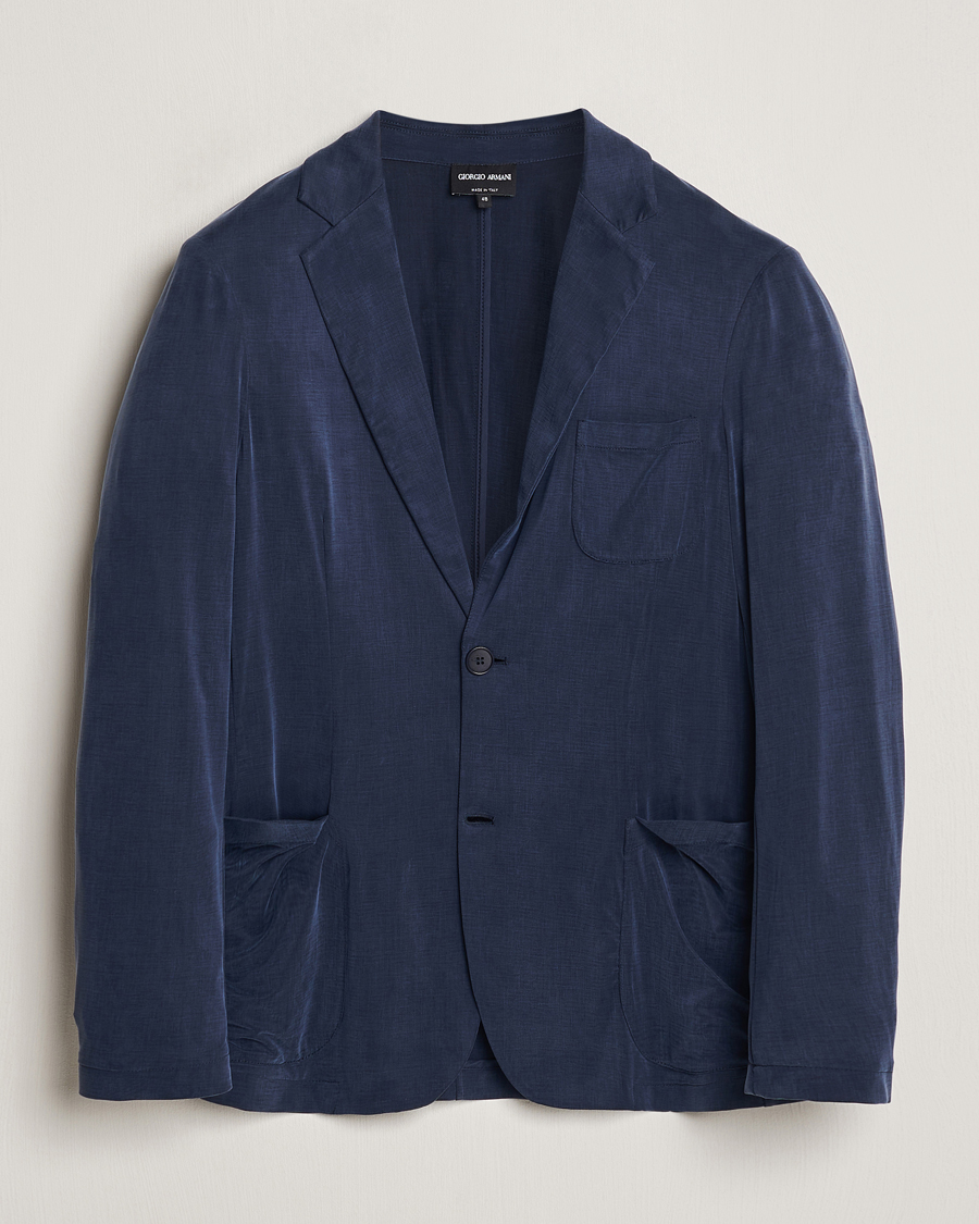 Hombres | Blazers | Giorgio Armani | Unconstructed Blazer Navy