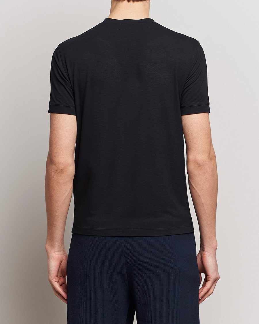 Hombres | Camisetas | Giorgio Armani | Embroidered Logo T-Shirt Black