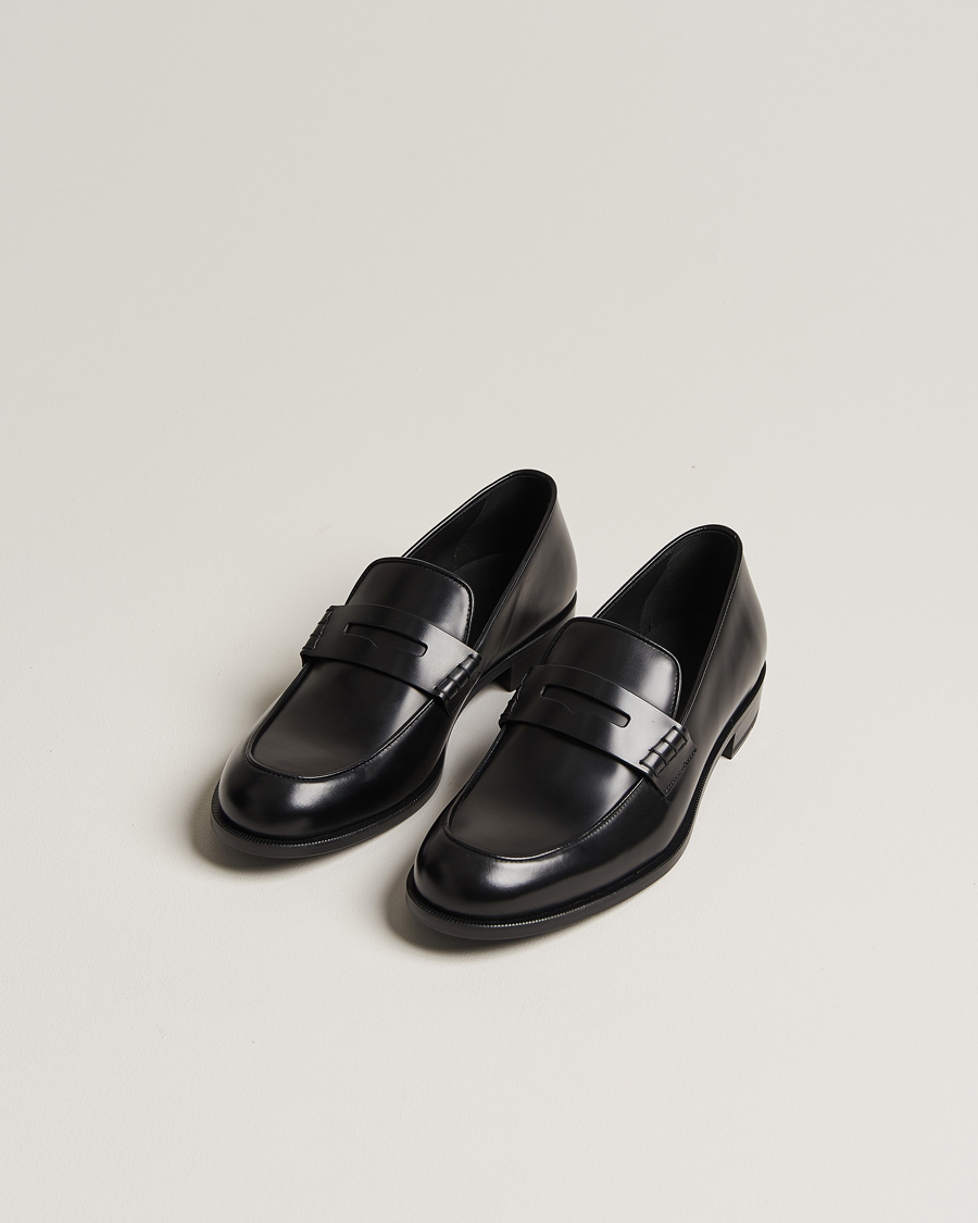 Hombres | Zapatos | Giorgio Armani | Penny Loafers Black Calf