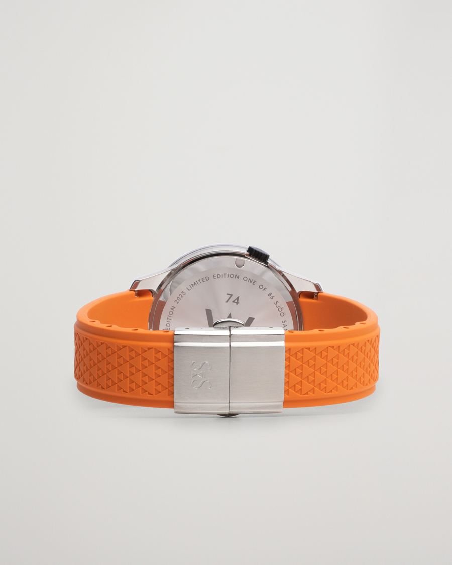 Hombres | Sjöö Sandström Royal Steel Worldtimer 41mm Annual Edition Orange | Sjöö Sandström | Royal Steel Worldtimer 41mm Annual Edition Orange