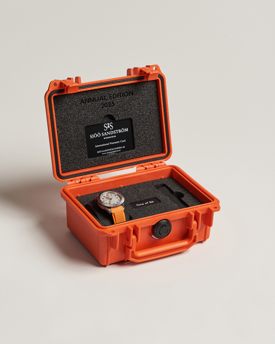 Hombres | Sjöö Sandström Royal Steel Worldtimer 41mm Annual Edition Orange | Sjöö Sandström | Royal Steel Worldtimer 41mm Annual Edition Orange