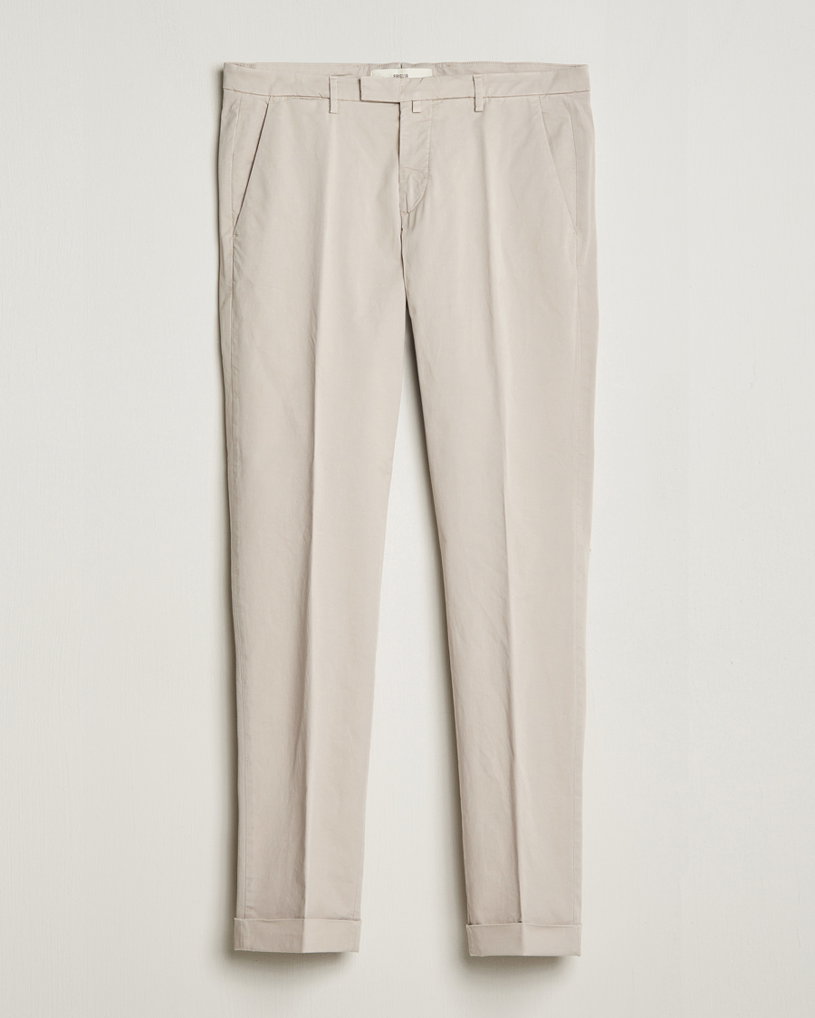Hombres | Pantalones | Briglia 1949 | Slim Fit Cotton Stretch Chinos Beige
