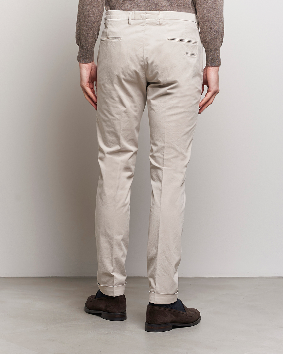 Hombres | Pantalones | Briglia 1949 | Slim Fit Cotton Stretch Chinos Beige