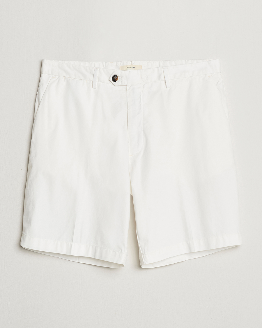 Hombres | Pantalones cortos | Briglia 1949 | Easy Fit Cotton Shorts White