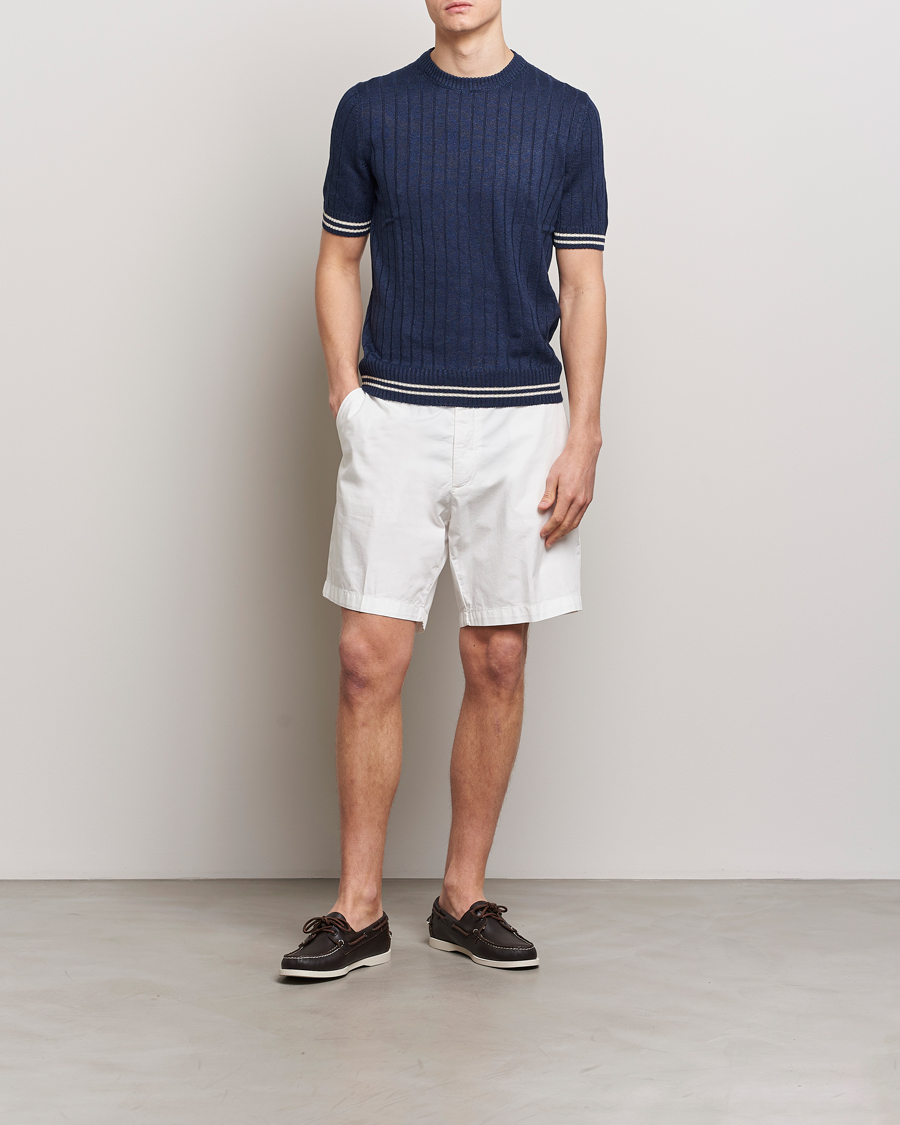 Hombres | Pantalones cortos | Briglia 1949 | Easy Fit Cotton Shorts White