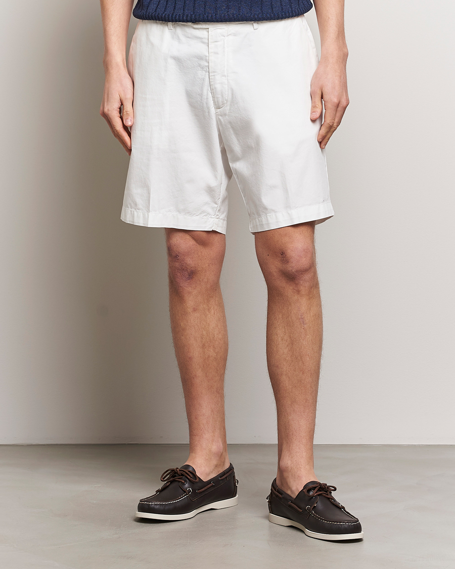 Hombres | Pantalones cortos | Briglia 1949 | Easy Fit Cotton Shorts White