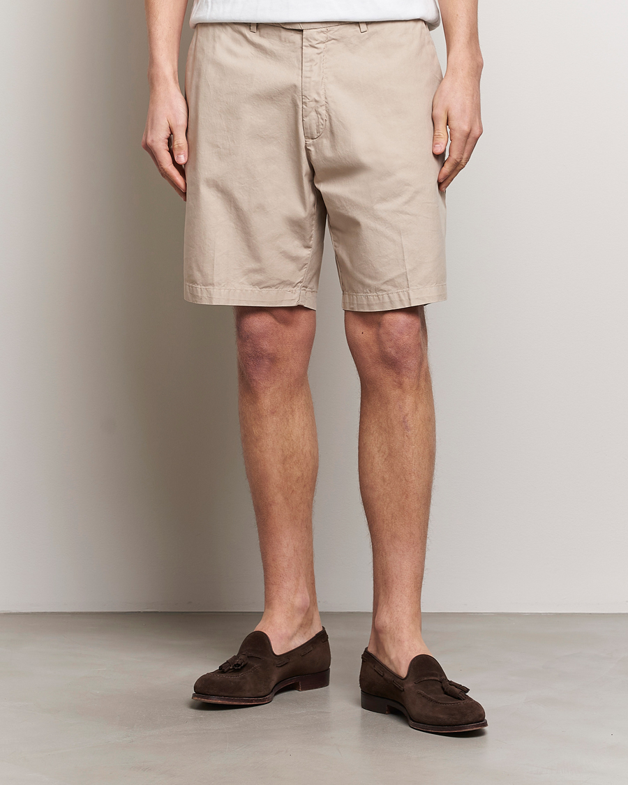 Hombres | Pantalones cortos chinos | Briglia 1949 | Easy Fit Cotton Shorts Beige