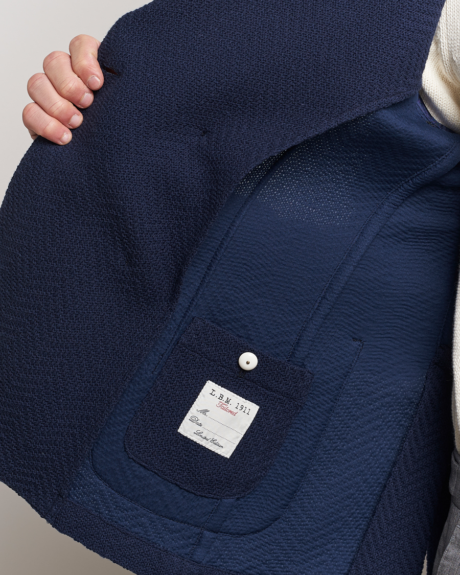 Hombres | Blazers | L.B.M. 1911 | Double Breasted Jersey Punto Blazer Navy