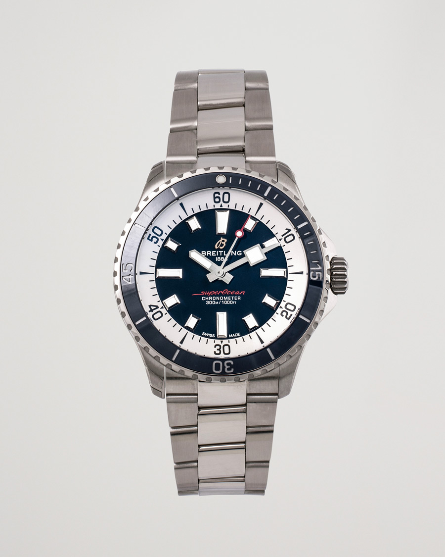 Hombres | Breitling Pre-Owned Superocean 42 A17375 Silver | Breitling Pre-Owned | Superocean 42 A17375 Silver