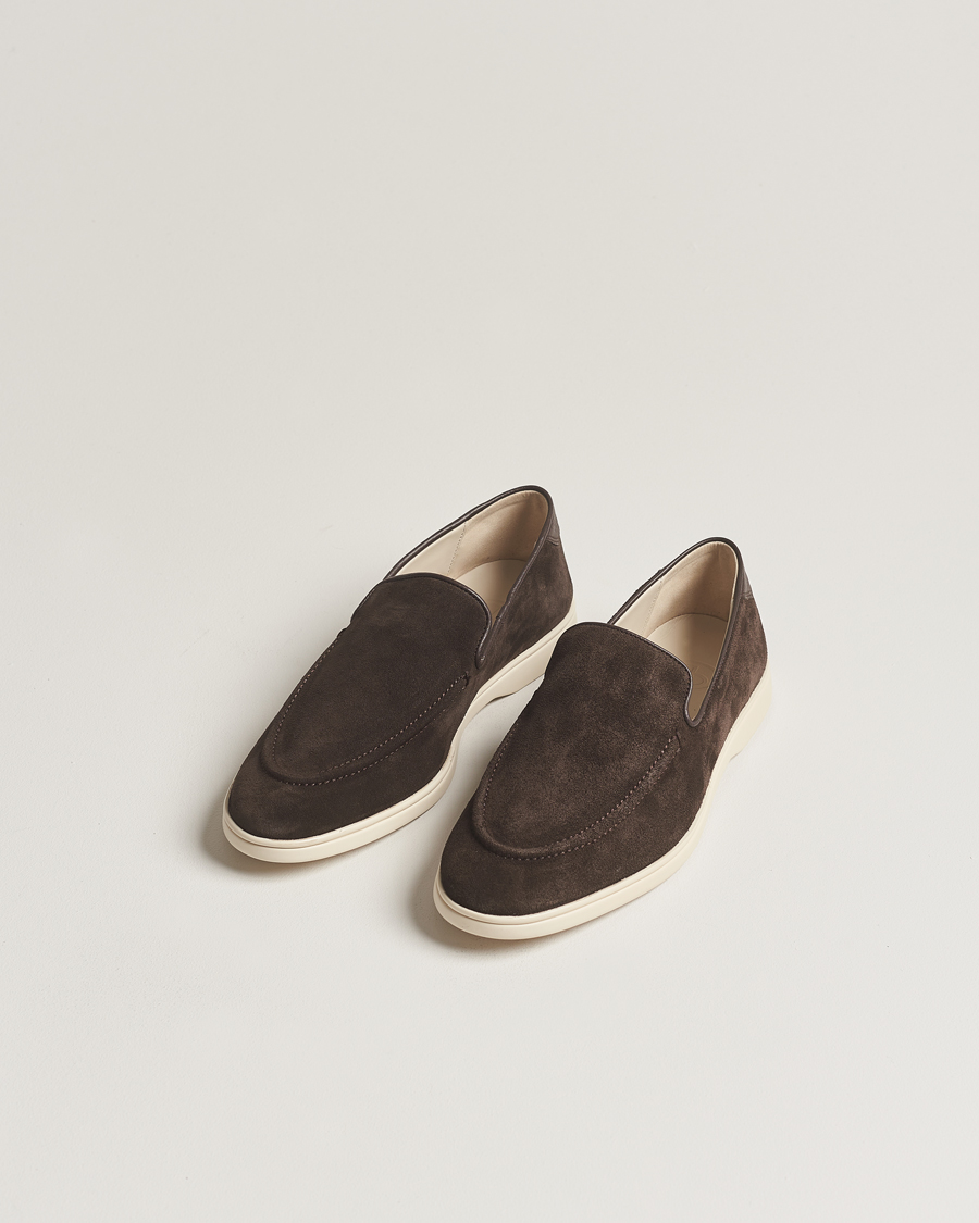Hombres | Zapatos de ante | CQP | Debonair Suede Loafers Chocolate