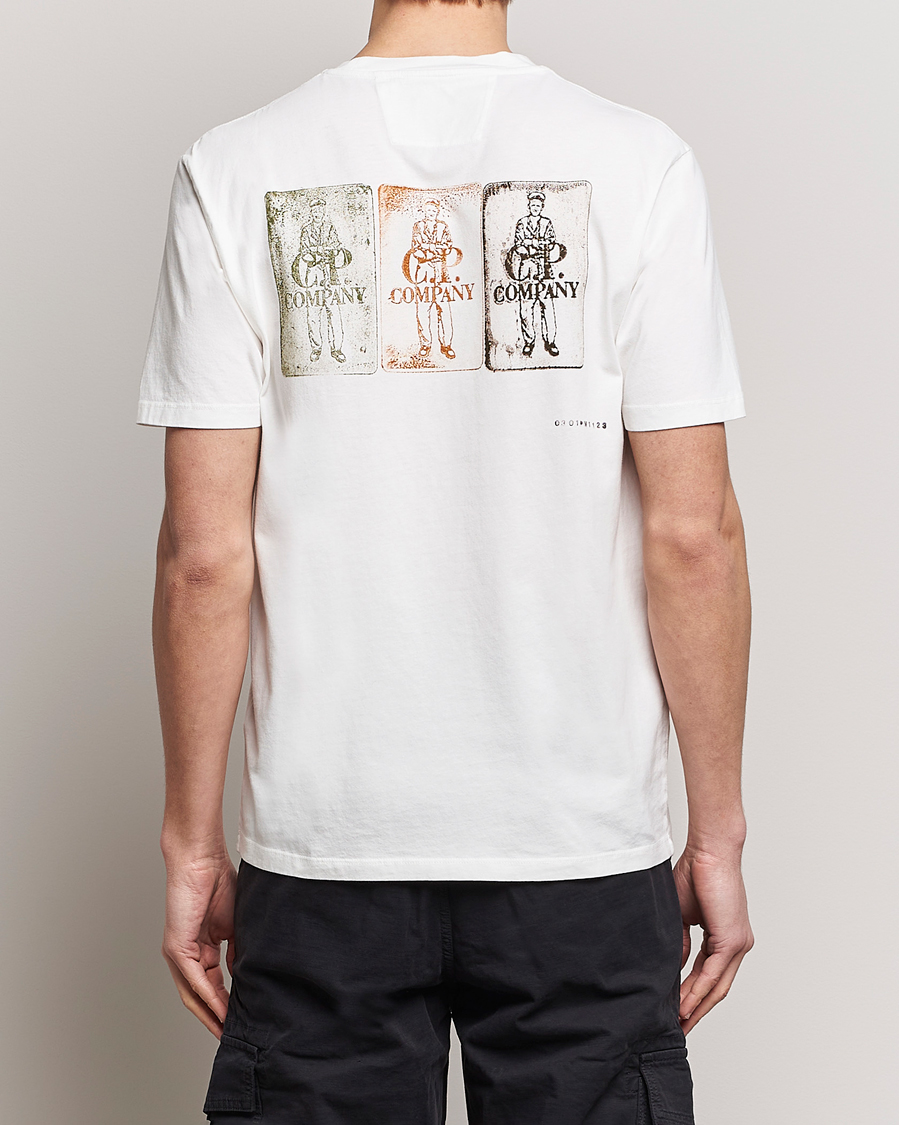 Hombres | Camisetas | C.P. Company | Short Sleeve Hand Printed T-Shirt White