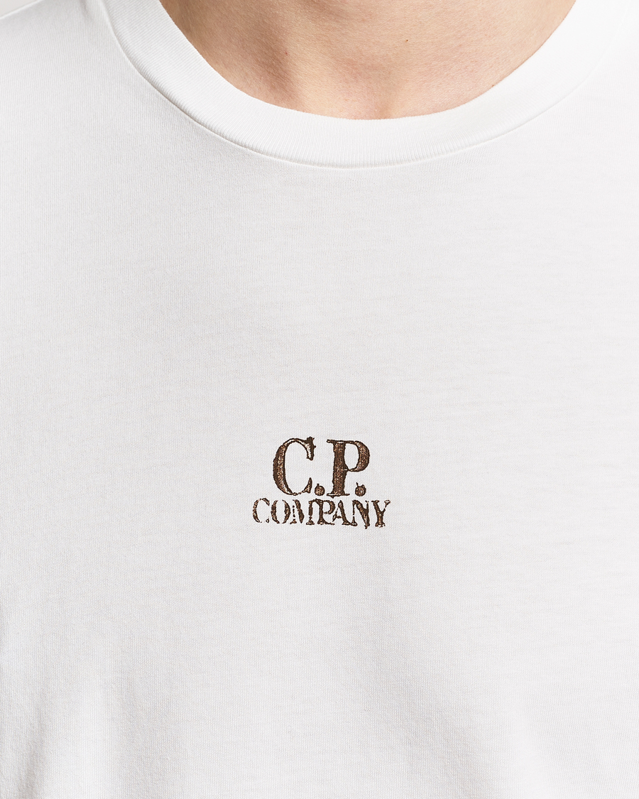 Hombres | Camisetas | C.P. Company | Short Sleeve Hand Printed T-Shirt White
