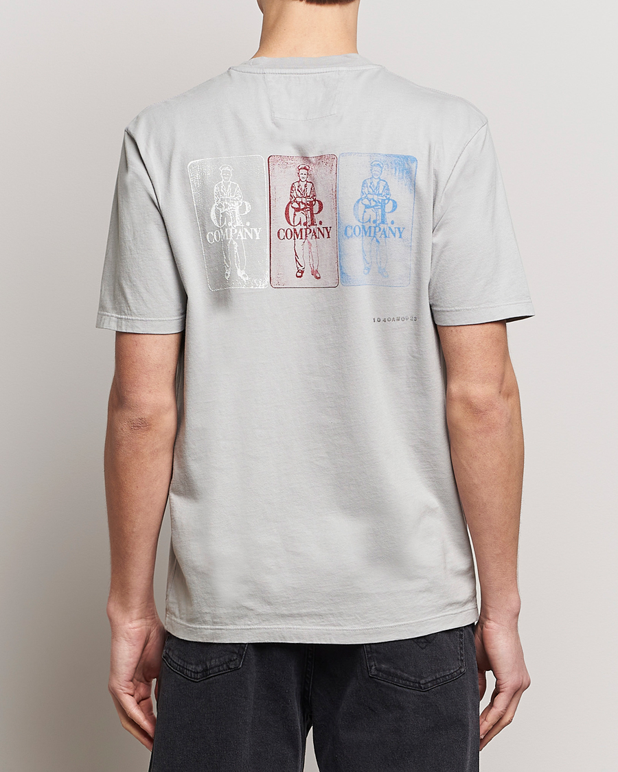 Hombres | Camisetas | C.P. Company | Short Sleeve Hand Printed T-Shirt Grey