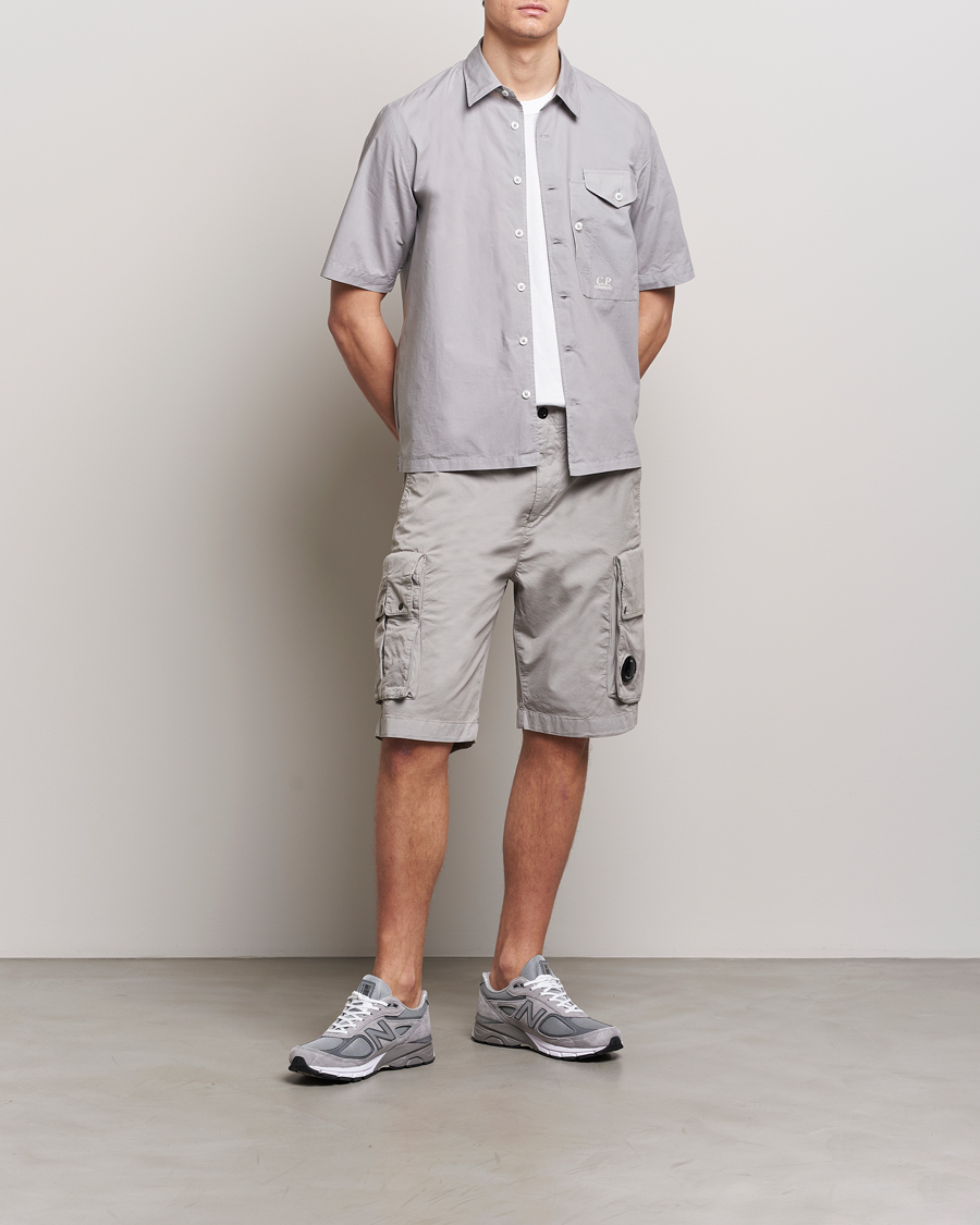 Hombres | Pantalones cortos | C.P. Company | Twill Stretch Cargo Shorts Grey