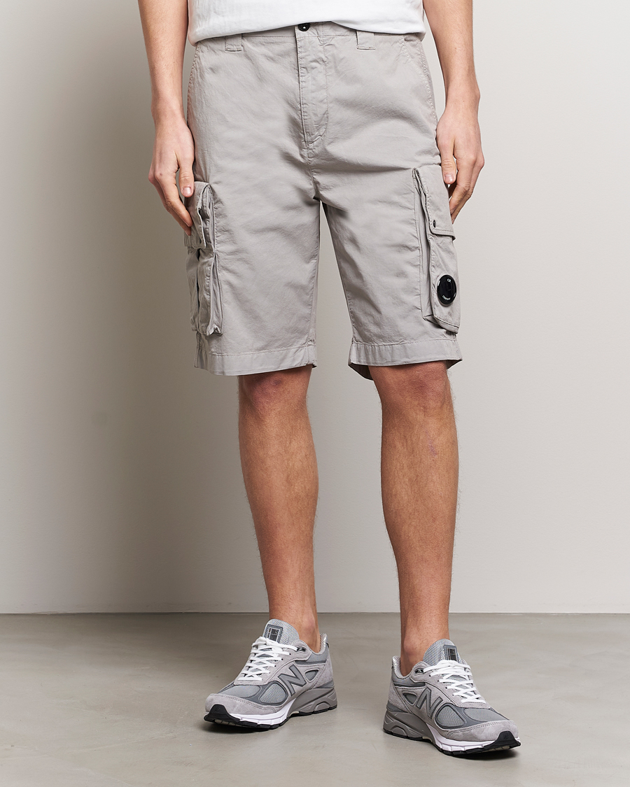 Hombres | Pantalones cortos | C.P. Company | Twill Stretch Cargo Shorts Grey