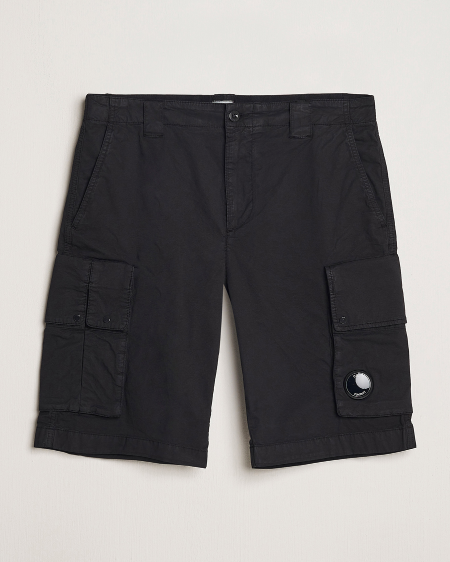 Hombres | Pantalones cortos | C.P. Company | Twill Stretch Cargo Shorts Black
