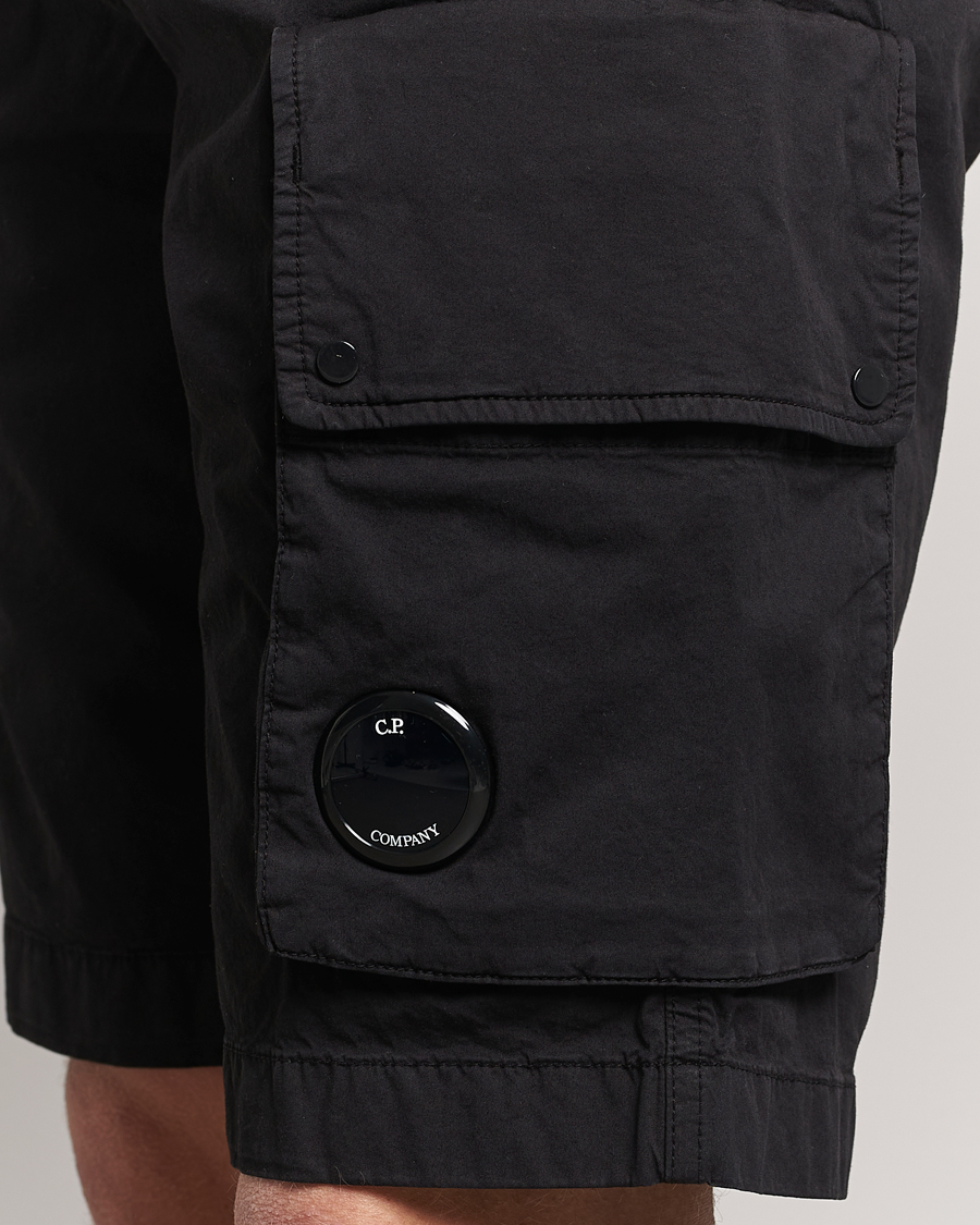 Hombres | Pantalones cortos | C.P. Company | Twill Stretch Cargo Shorts Black