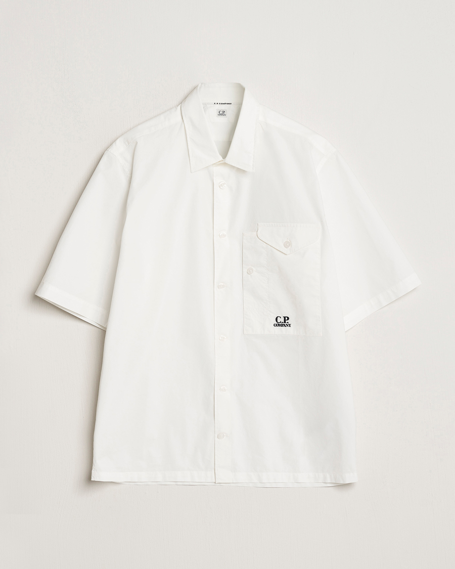 Hombres | Camisas | C.P. Company | Short Sleeve Popline Shirt White