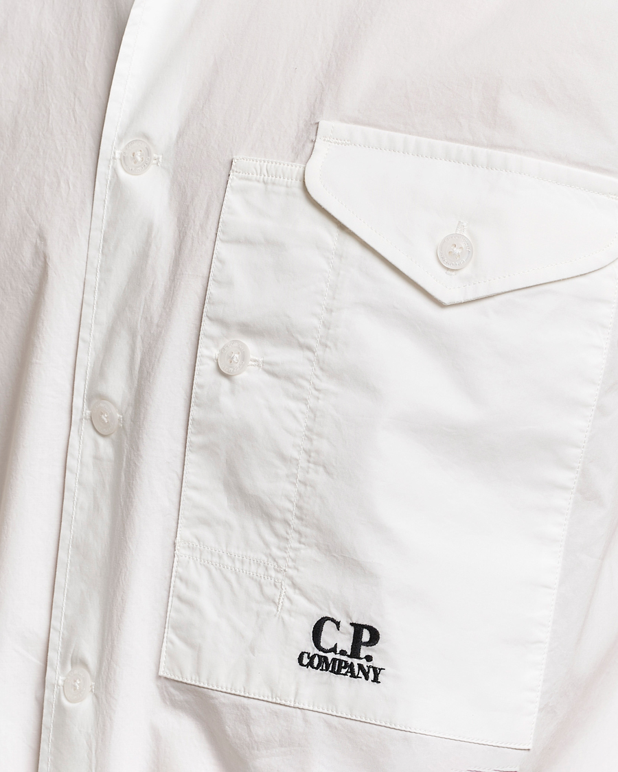 Hombres | Camisas | C.P. Company | Short Sleeve Popline Shirt White