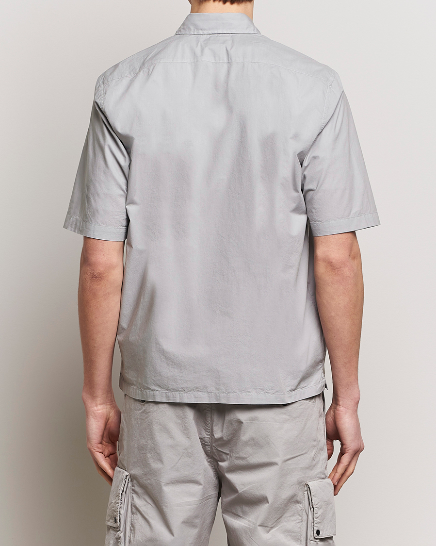 Hombres | Camisas | C.P. Company | Short Sleeve Popline Shirt Grey