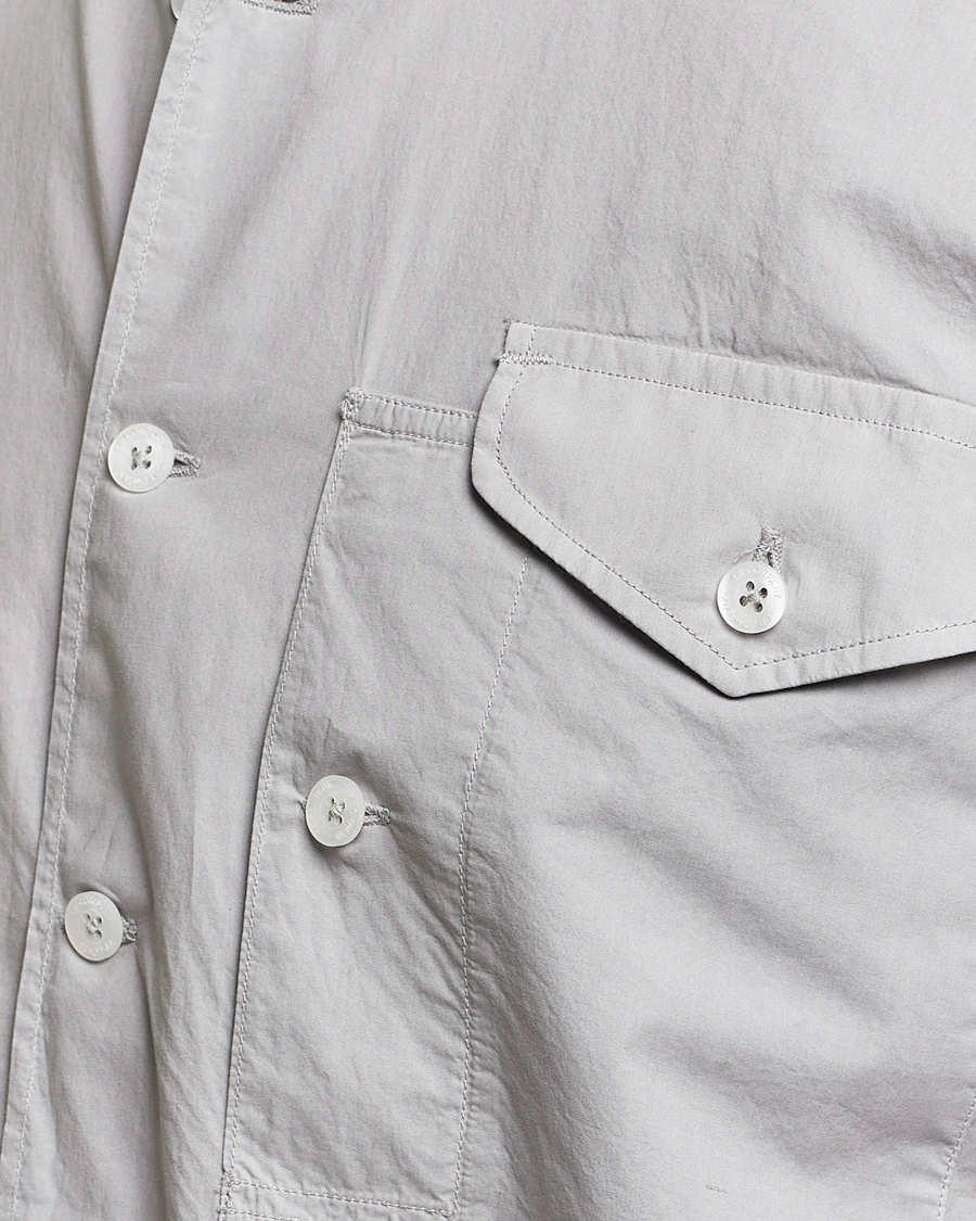 Hombres | Camisas | C.P. Company | Short Sleeve Popline Shirt Grey