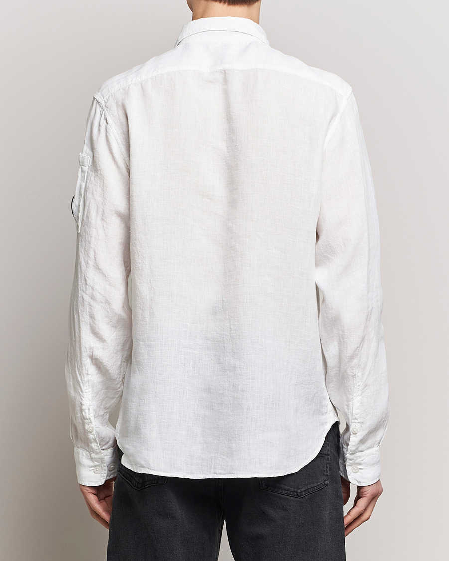Hombres | Camisas | C.P. Company | Long Sleeve Linen Shirt White