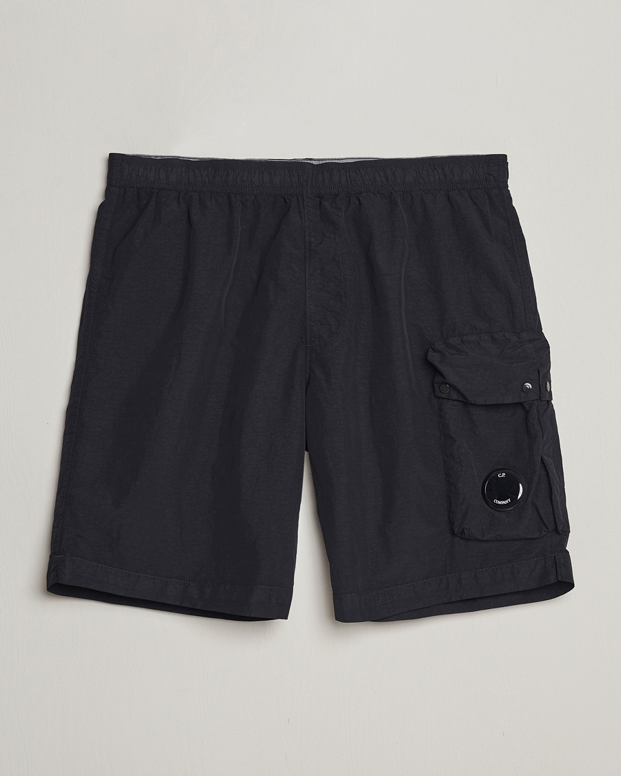 Hombres | Bañadores | C.P. Company | Flatt Nylon Cargo Swimshorts Black