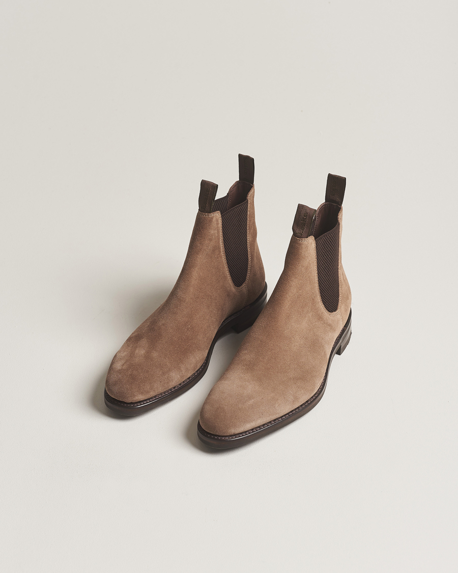 Hombres | Zapatos de ante | Loake 1880 | Emsworth Chelsea Boot Flint Suede