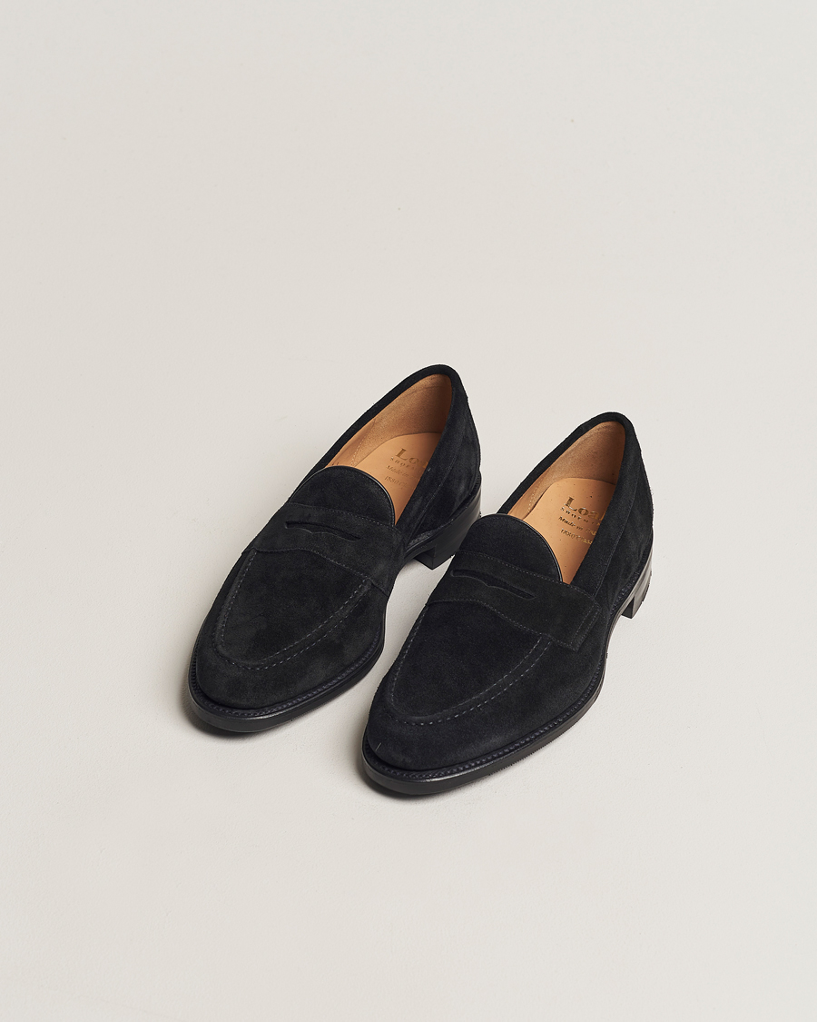 Hombres | Zapatos de ante | Loake 1880 | Grant Shadow Sole Black Suede