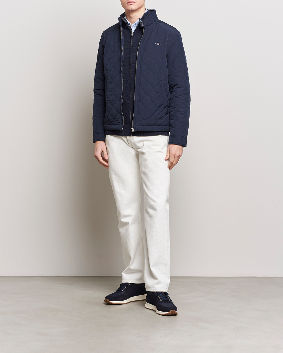 Hombres | Abrigos y chaquetas | Gant | The Quilted Windcheater Evening Blue